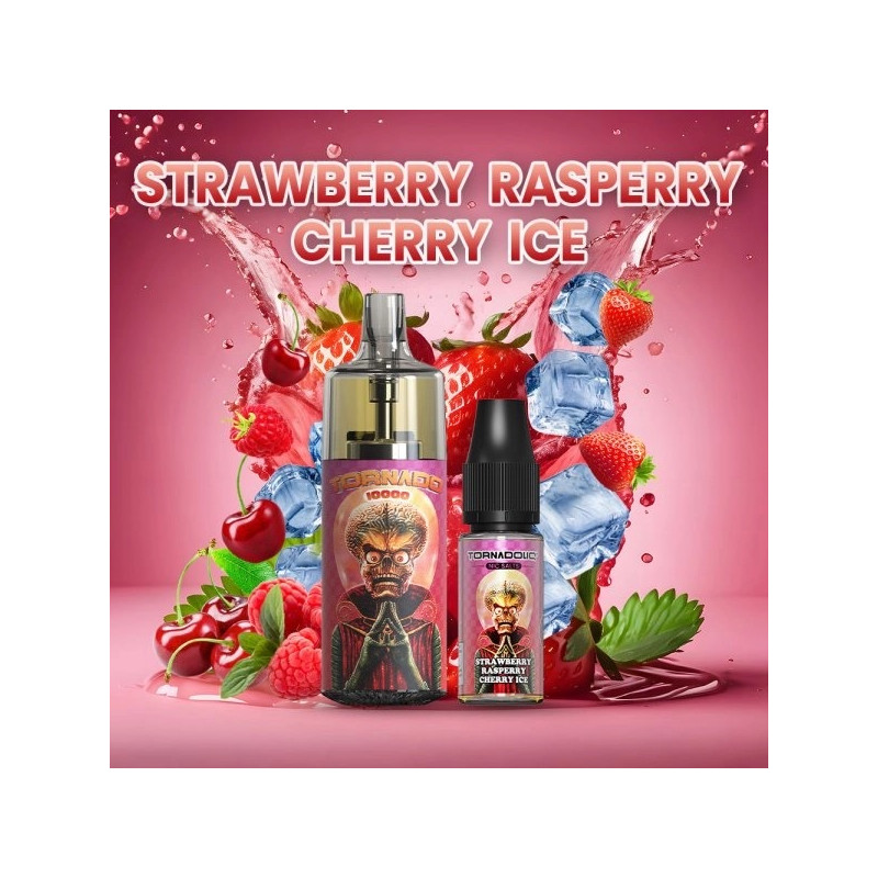 PUFF TORNADO 10000 TPD STRAWBERRY RASPBERRY CHERRY ICE - TORNADO