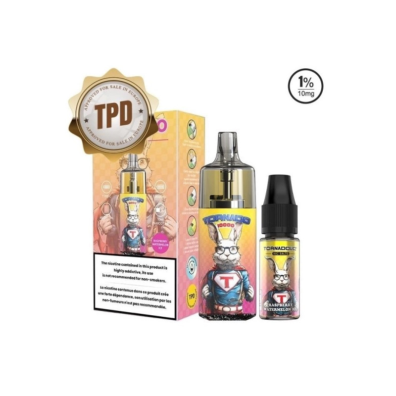 PUFF TORNADO 10000 TPD RASPBERRY WATERMELON ICE - TORNADO