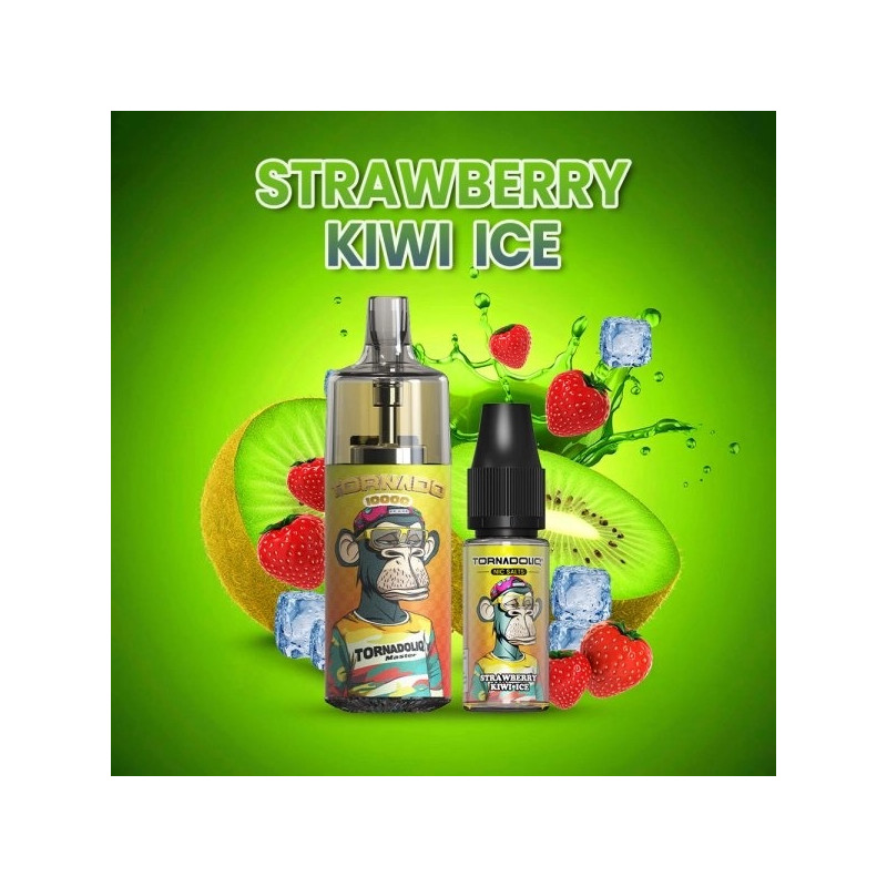 PUFF TORNADO 10000 TPD STRAWBERRY KIWI ICE - TORNADO