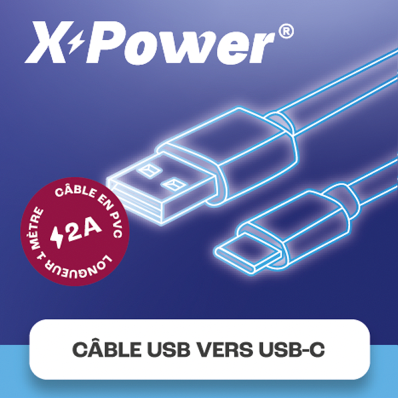 CABLE USB VERS USB-C X POWER