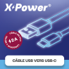 CABLE USB VERS USB-C X POWER