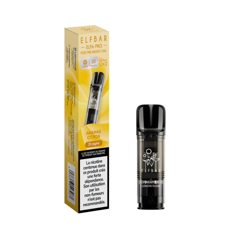 PACK DE 2 CARTOUCHES PODS 2ML 10MG ELFA PRO - ELFBAR