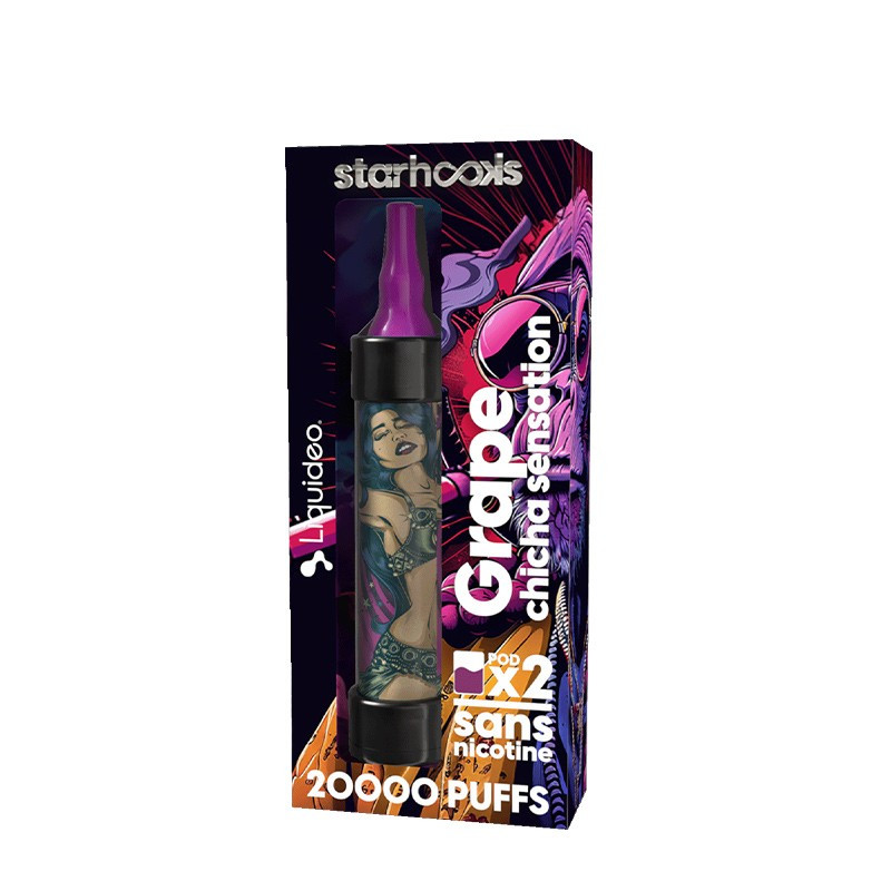 CHICHA VIOLETTE + 2 PODS DE 1000 PUFFS - STARHOOKS