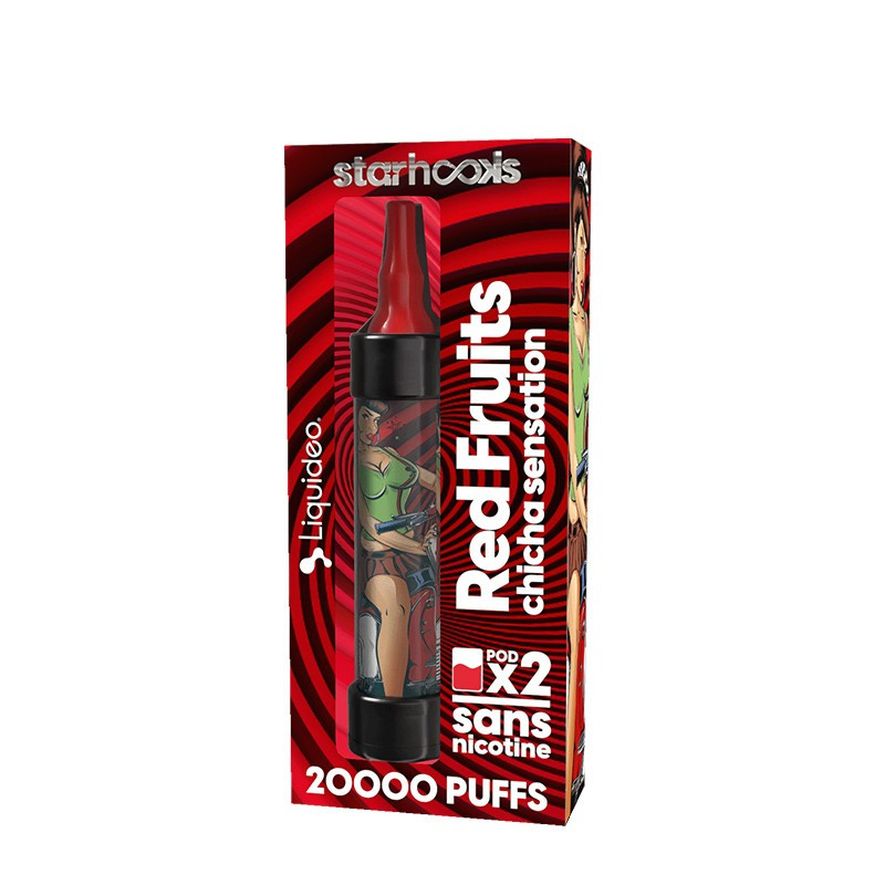 CHICHA ROUGE + 2 PODS DE 1000 PUFFS - STARHOOKS