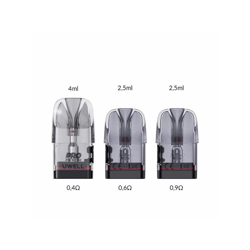 CARTOUCHES CALIBURN G3 0.4/0.6/0.9 ohm (4pcs) - UWELL