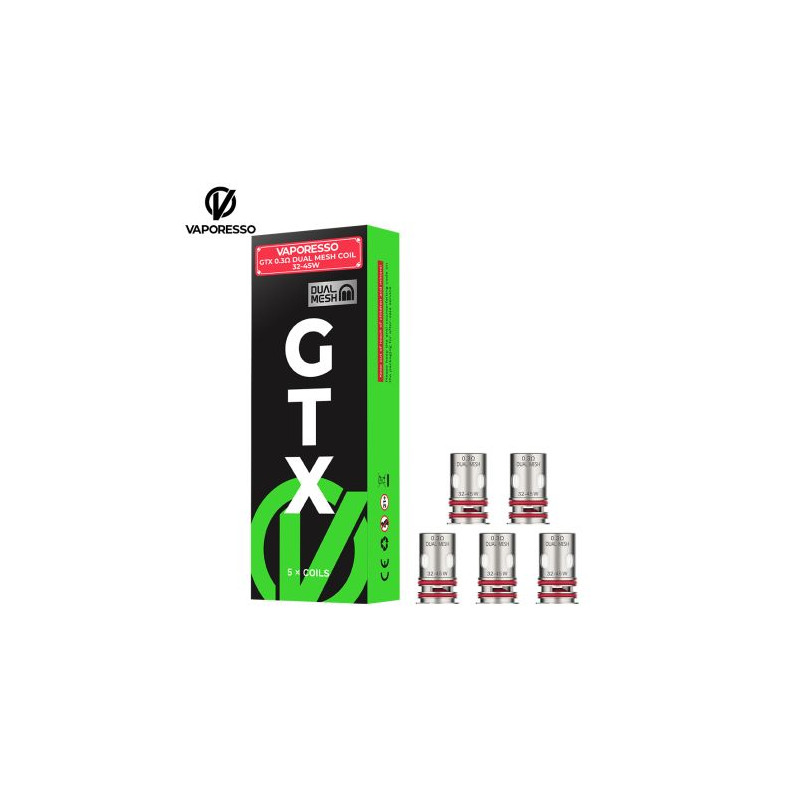 RESISTANCES GTX DUAL MESH par 5 - Vaporesso