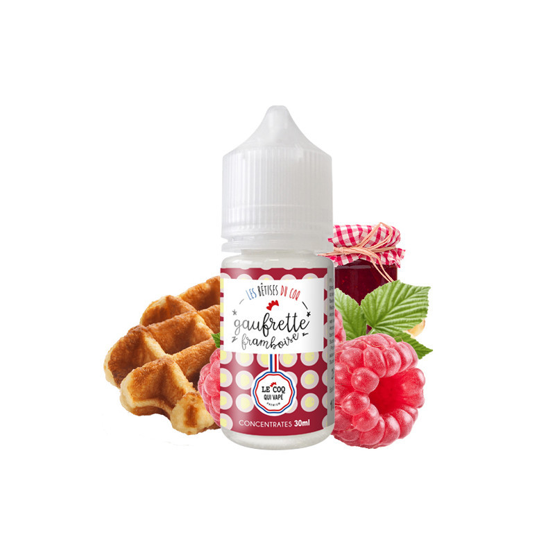 CONCENTRE GAUFRETTE FRAMBOISE 30ML - LES BETISES DU COQ