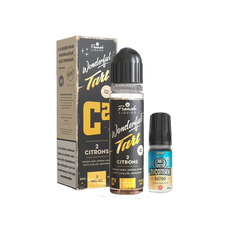 WONDERFUL TART 2 CITRONS 50ML + 1 BOOSTER 20MG - LE FRENCH LIQUIDE