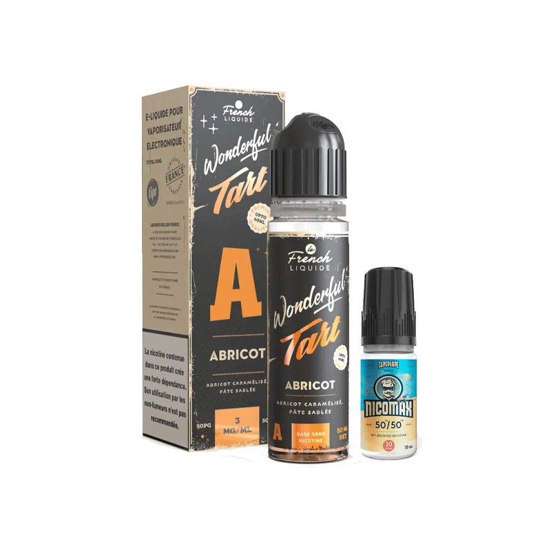 WONDERFUL TART ABRICOT 50ML + 1 BOOSTER 20MG - LE FRENCH LIQUIDE