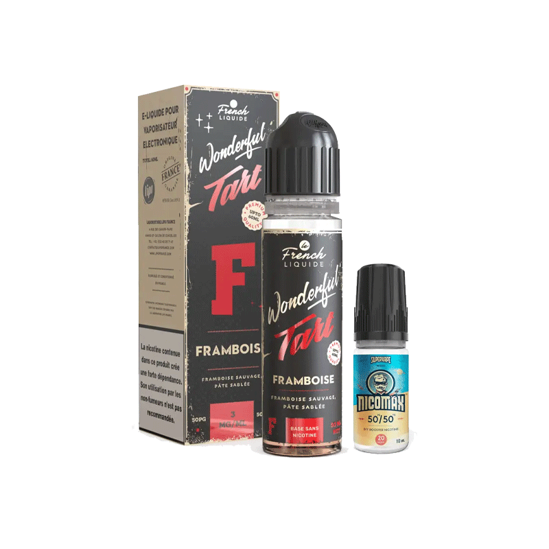 WONDERFUL TART FRAMBOISE 50ML + 1 BOOSTER 20MG - LE FRENCH LIQUIDE