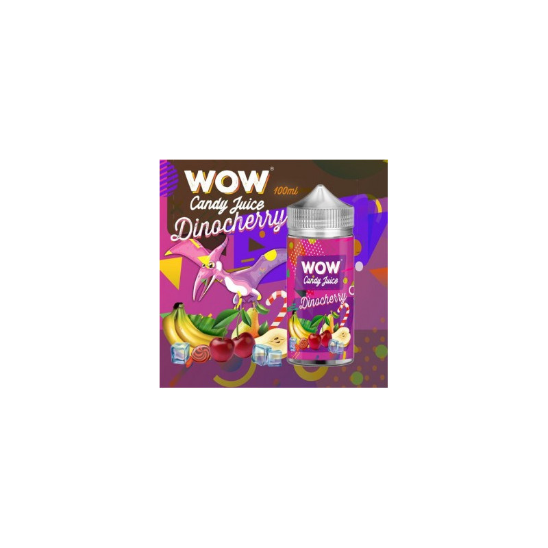 DINOCHERRY 100ML - WOW CANDY JUICE - MADE IN VAPE