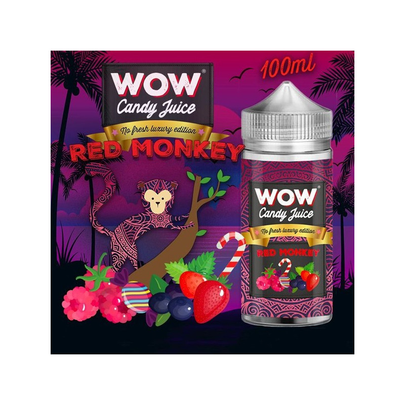 RED MONKEY NO FRESH 100ML - WOW CANDY JUICE - MADE IN VAPE