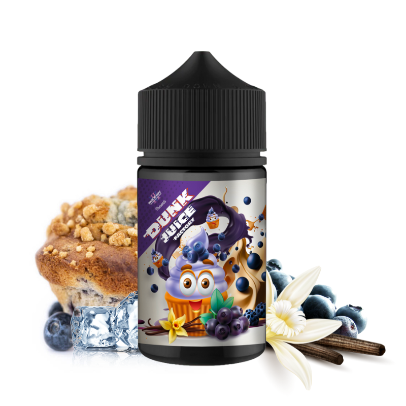 CUPCAKE MYRTILLE VANILLE 50ML - DUNK JUICE FACTORY - MADE IN VAPE