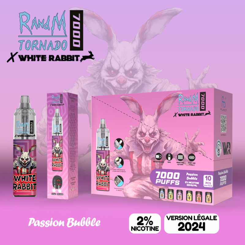 TORNADO PUFF 7000 TPD 2% - RANDM & WHITE RABBIT