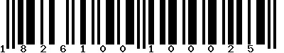 EAN-13 : 1826100100025