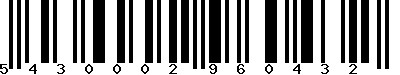 EAN-13 : 5430002960432