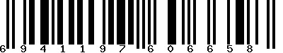 EAN-13 : 6941197606658