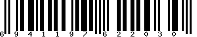 EAN-13 : 6941197622030