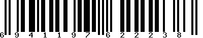 EAN-13 : 6941197622238