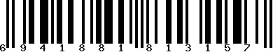 EAN-13 : 6941881813157