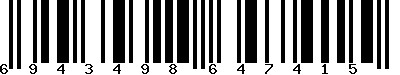 EAN-13 : 6943498647415